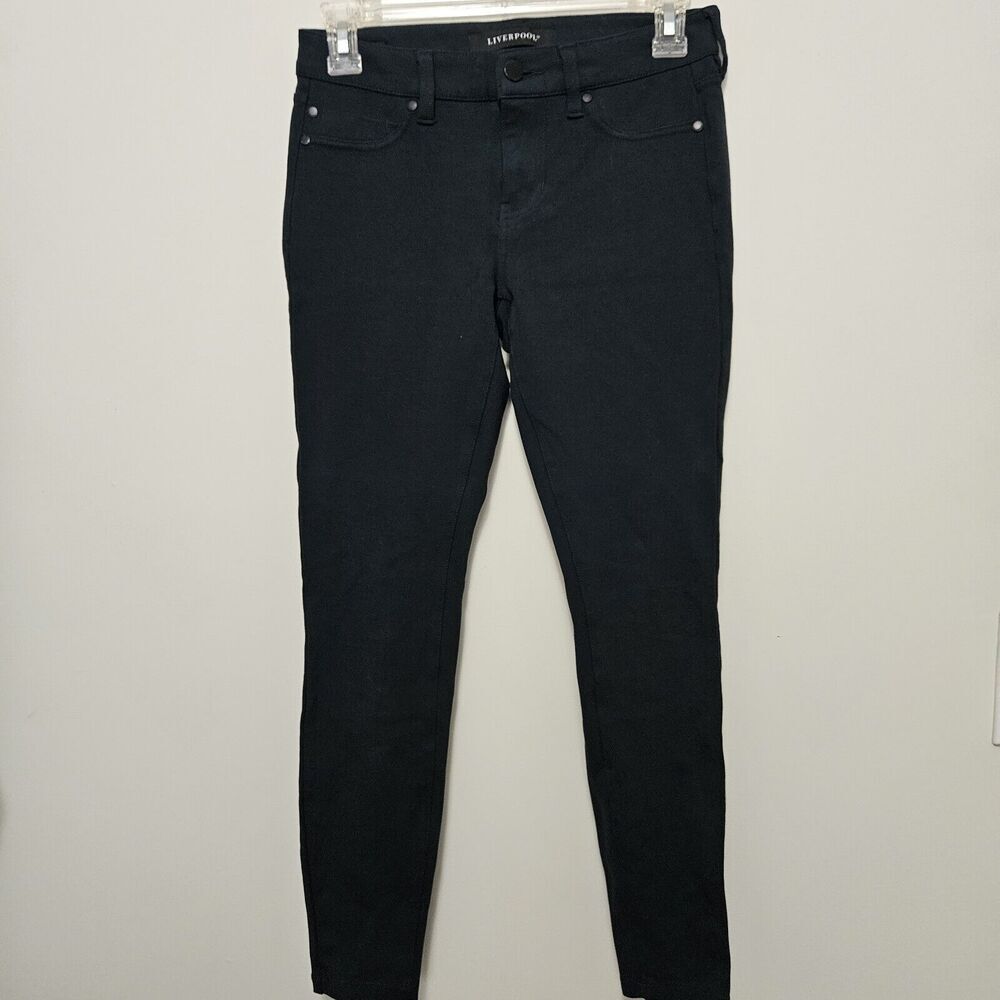 Liverpool Stretch Pants Leggings Dark Blue Career Slim Leg Women's Sz 0/25